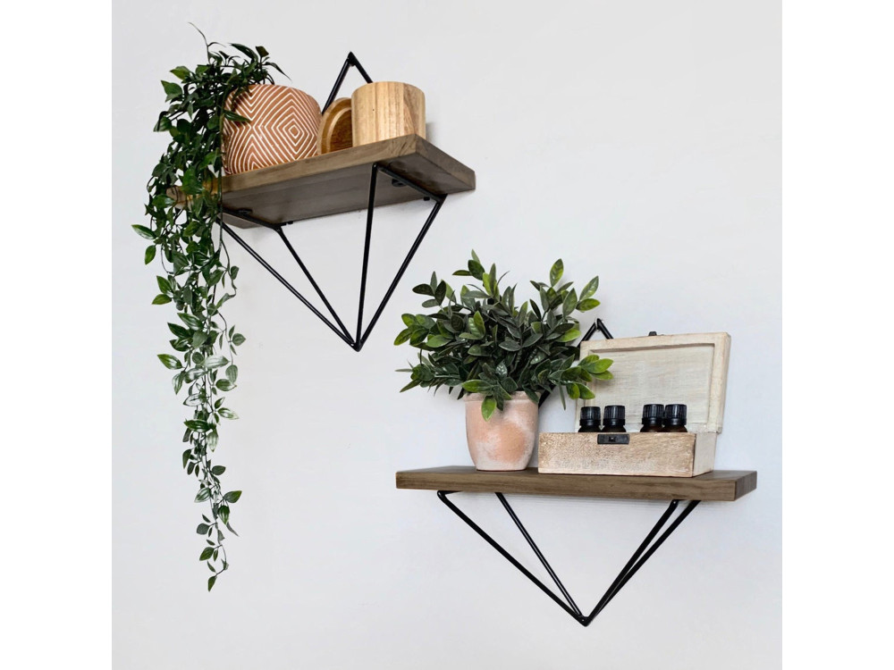 WR046" wooden wall shelves - 30 x 14...