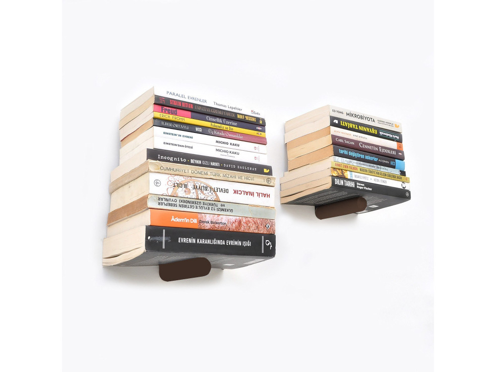 WR042" set of 2 metal wall shelves -...
