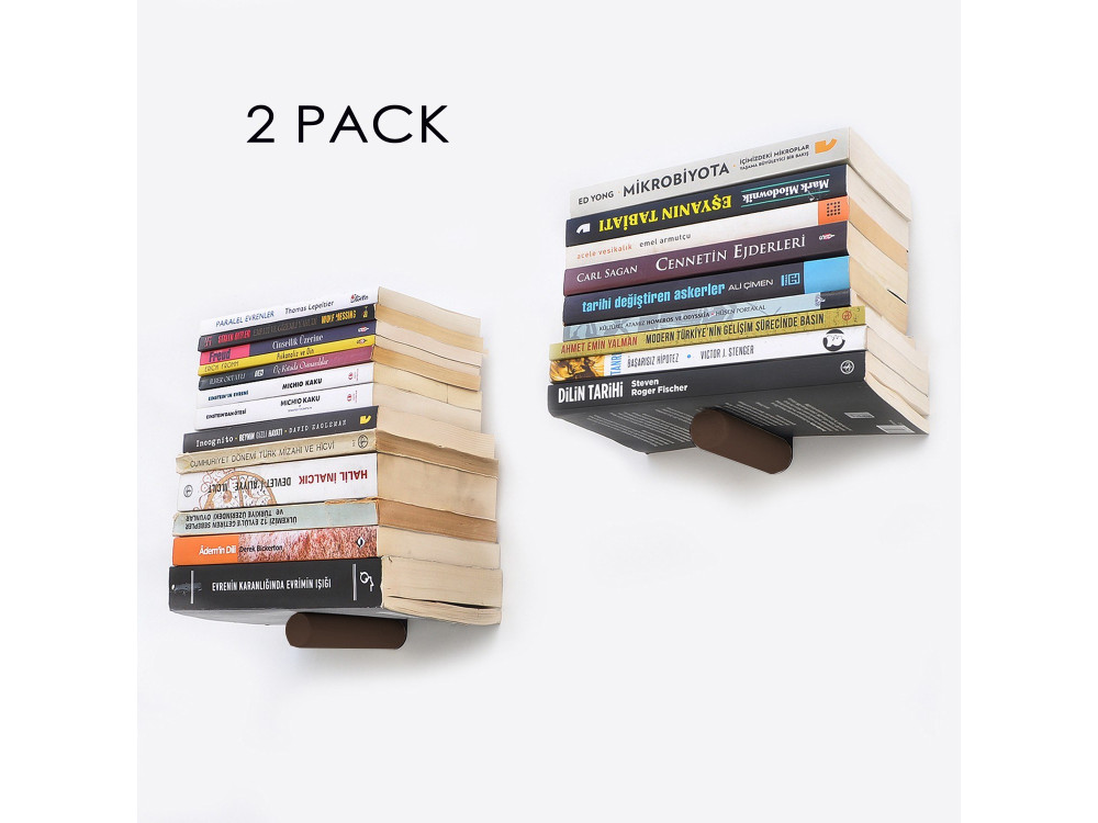 WR042" set of 2 metal wall shelves -...