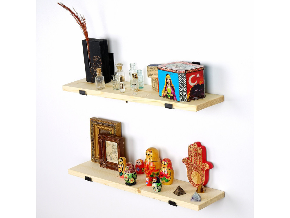 Set of 2 wooden wall shelves "LAM008"...