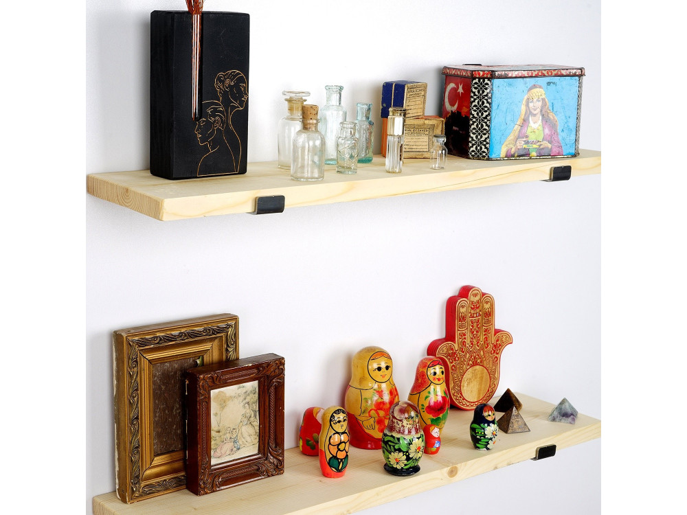 Set of 2 wooden wall shelves "LAM008"...