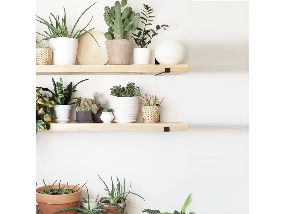 Set of 2 wooden wall shelves "LAM008"...