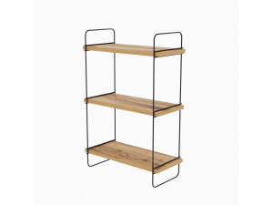 Pulalis" wooden wall shelf - 40 x 20 x 66 cm - Beige