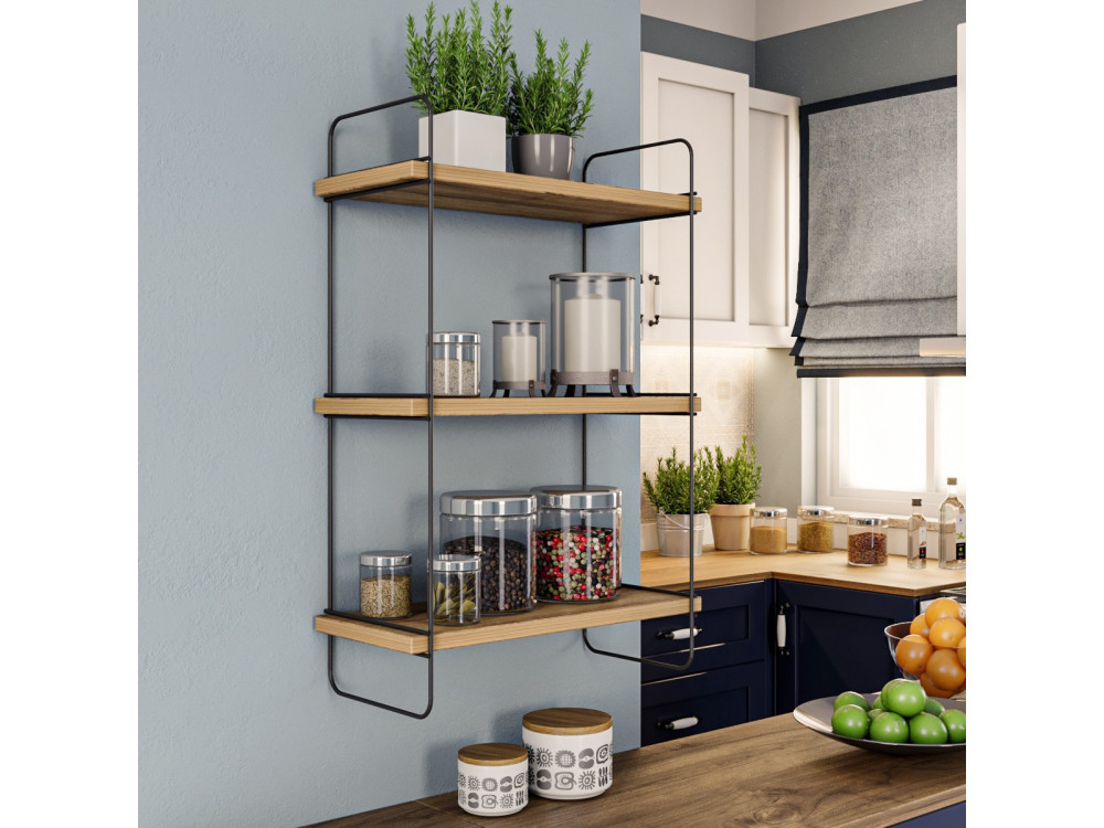 Pulalis" wooden wall shelf - 40 x 20...