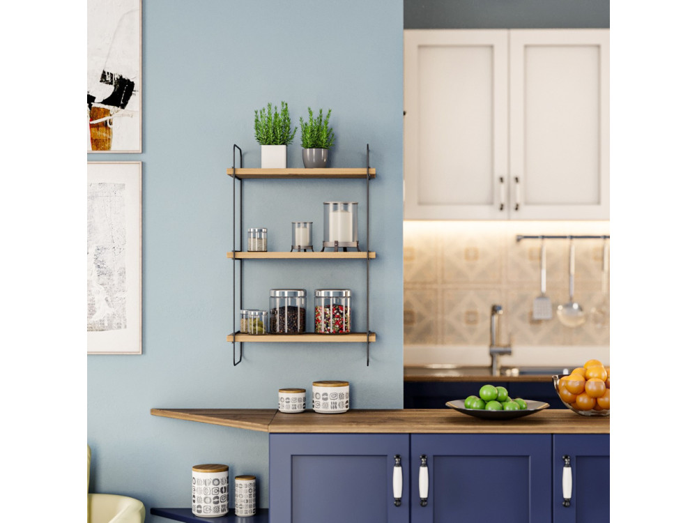 Pulalis" wooden wall shelf - 40 x 20...