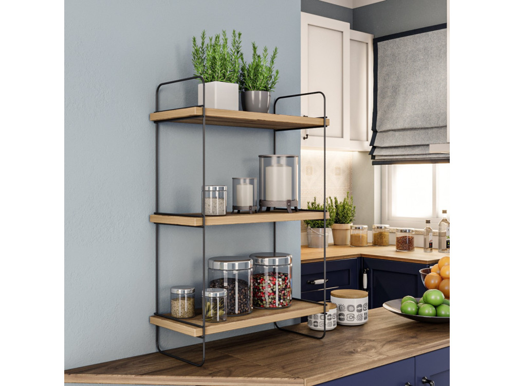 Pulalis" wooden wall shelf - 40 x 20...