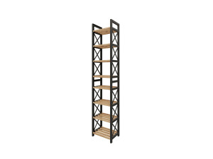 Mini" multifunctional wooden shelf 23 x 18 x 128 cm - Black