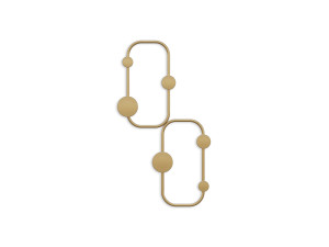 Ladybug" metal wall hook - 26 x 5 x 48 cm - Gold