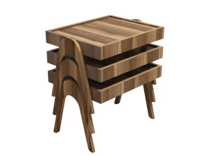 Set of 3 "Roma" wooden...