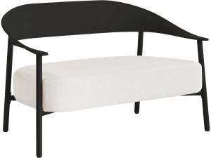 Céora" plastic and metal garden sofa - 2 seater - Black
