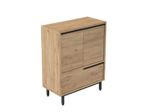 Calvin" wooden shoe cabinet - 74 x 35 x 90 cm - Brown