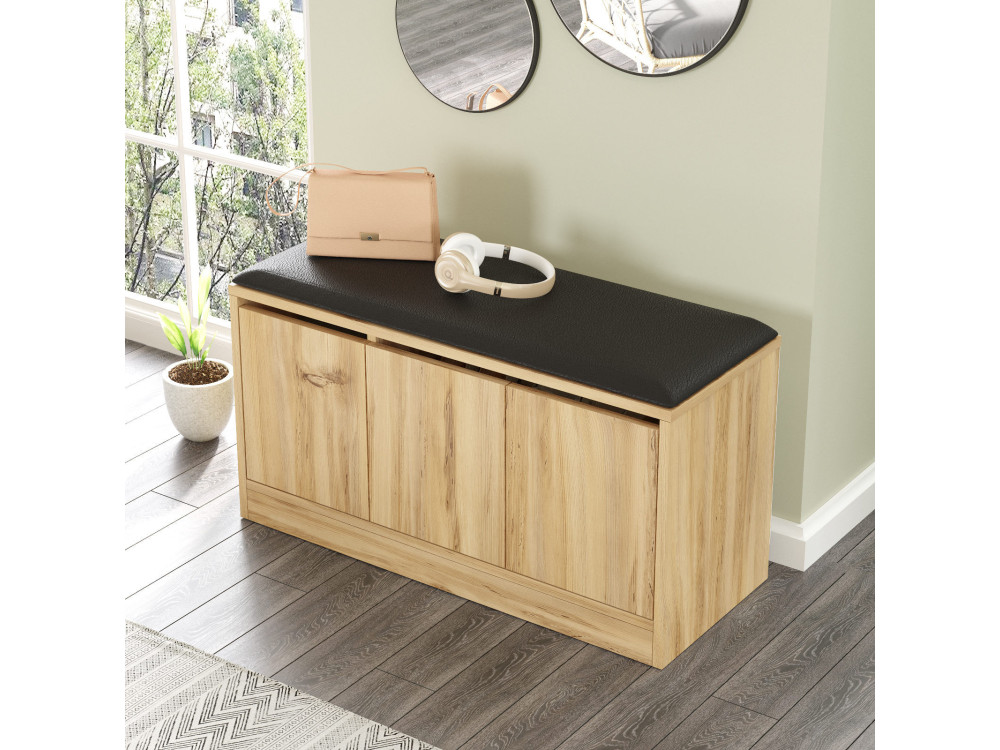 Mirko" wooden shoe cabinet - 90 x 35...