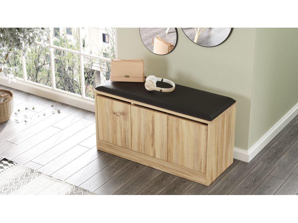 Mirko" wooden shoe cabinet - 90 x 35...