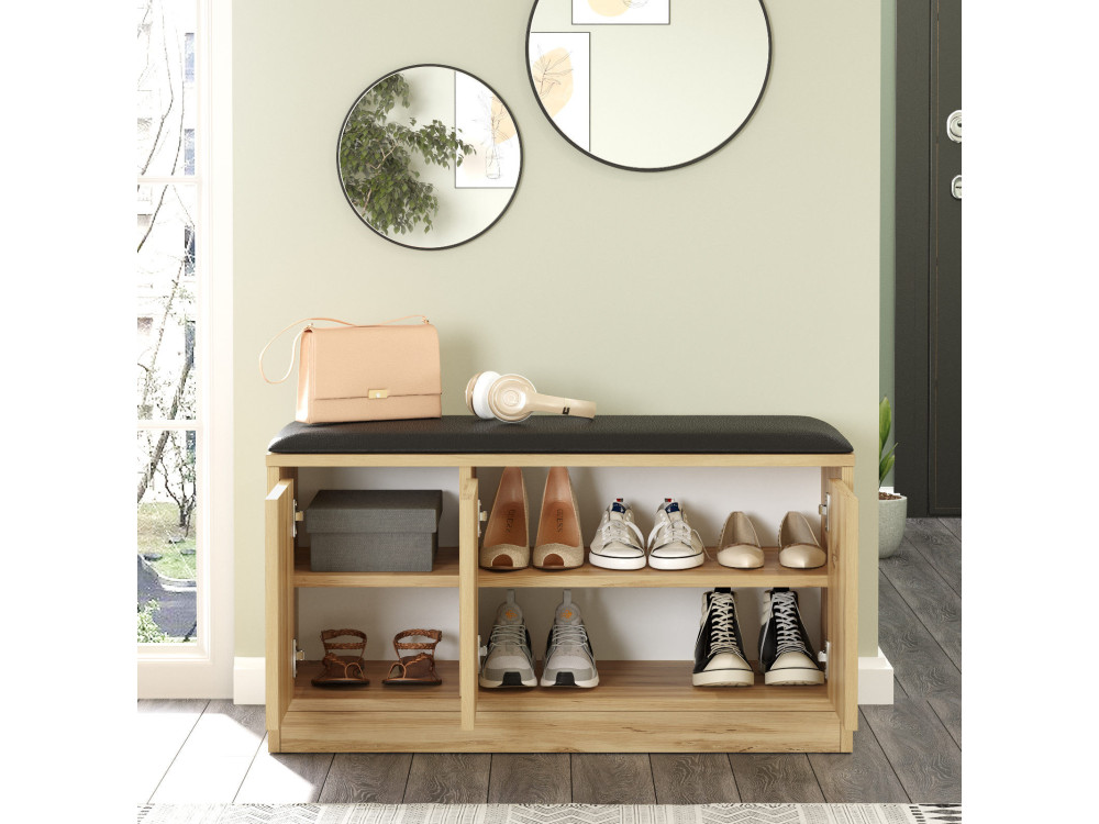 Mirko" wooden shoe cabinet - 90 x 35...