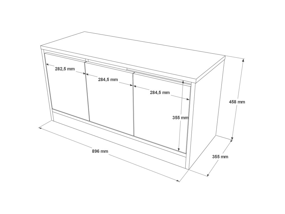 Mirko" wooden shoe cabinet - 90 x 35...