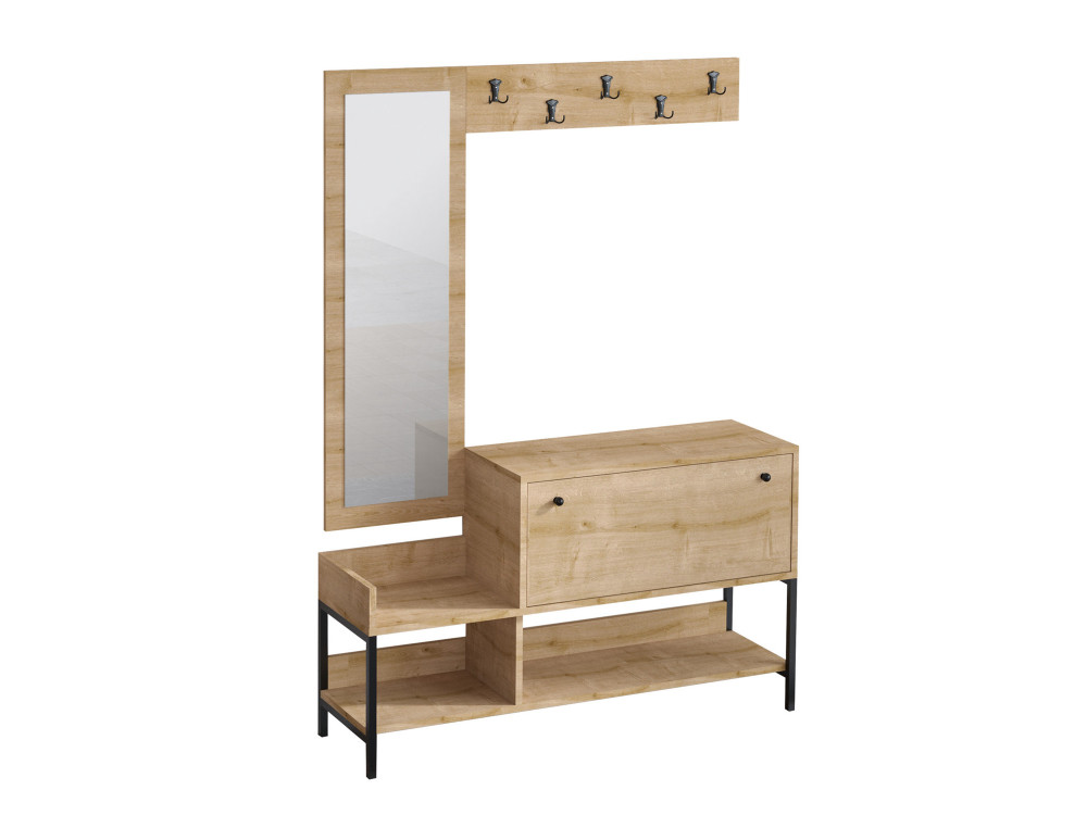 Nonso" wooden shoe cabinet with...