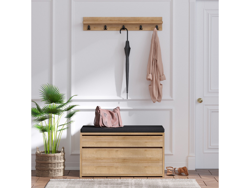 Boby" wooden shoe cabinet with bench...
