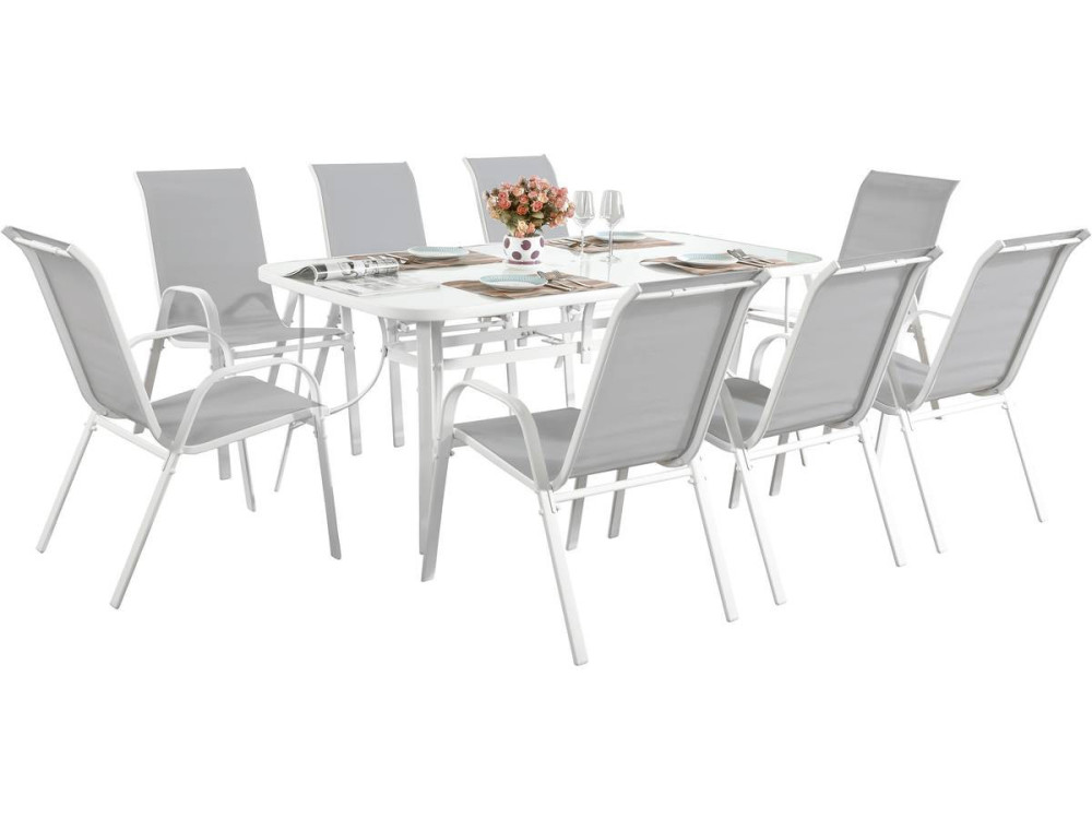 Couleur Gris foncé Dimensions 8 places
