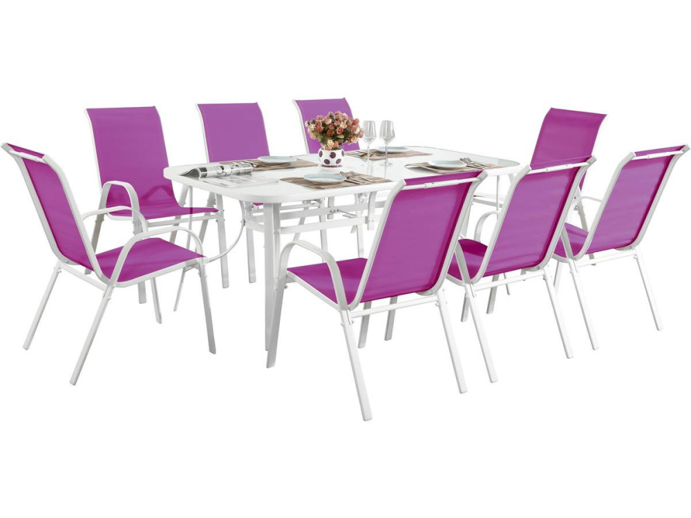 Couleur Gris foncé Dimensions 8 places
