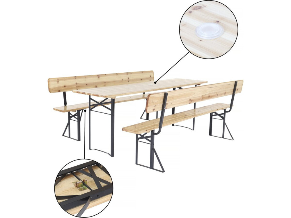 Lisbon" wooden brasserie set garden...