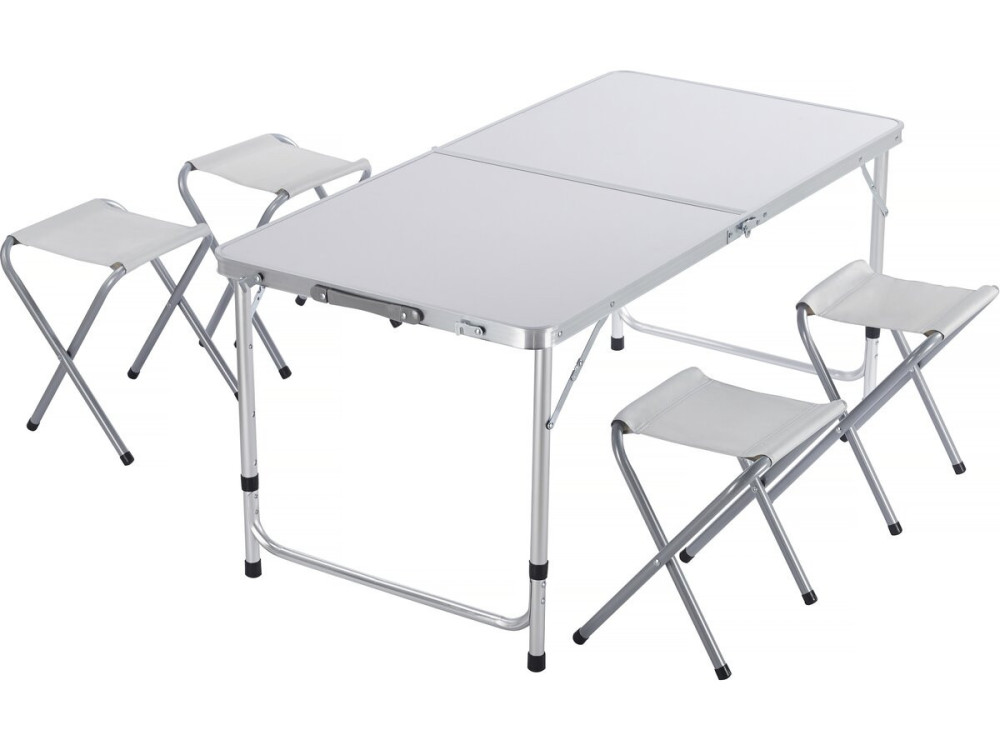 Set of camping table and 4 folding...