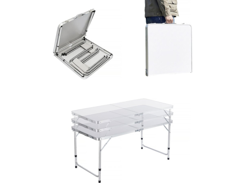 Set of camping table and 4 folding...