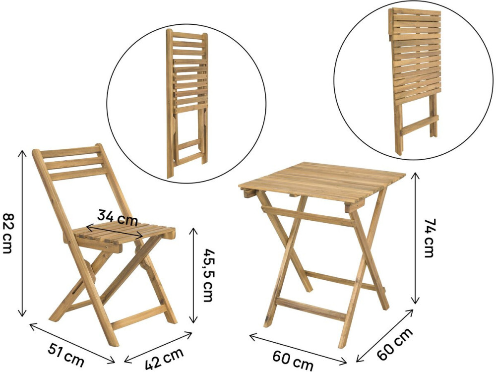 Ensemble table et chaises de jardin...