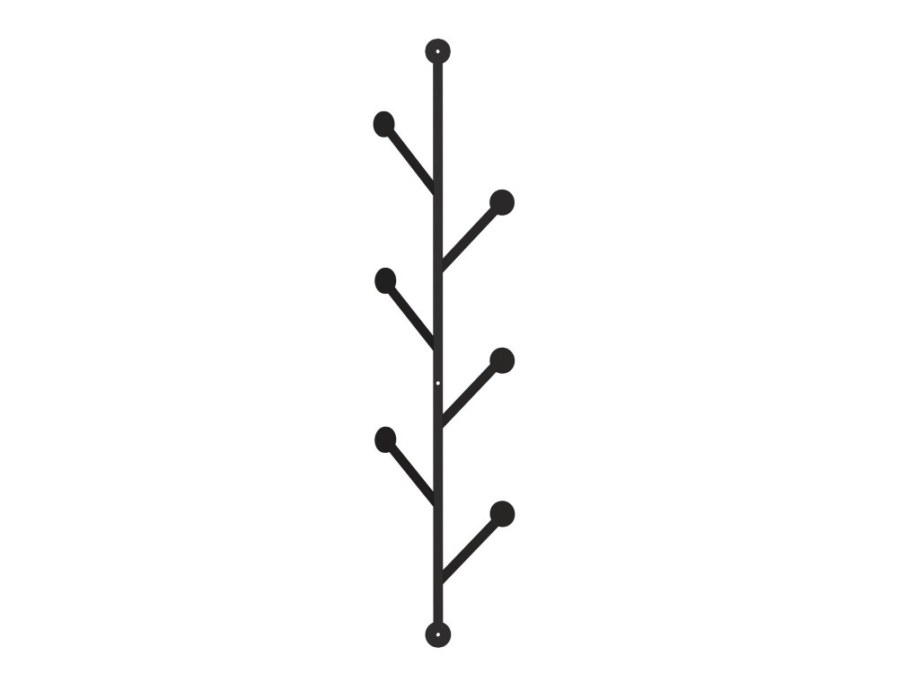 Ponpon" metal wall coat rack - 22 x 5...