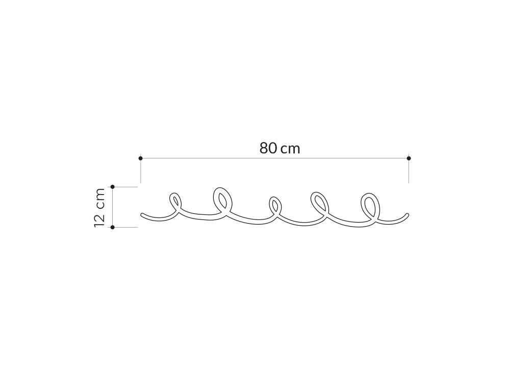 Sing" metal wall coat rack - 22 x 5 x...