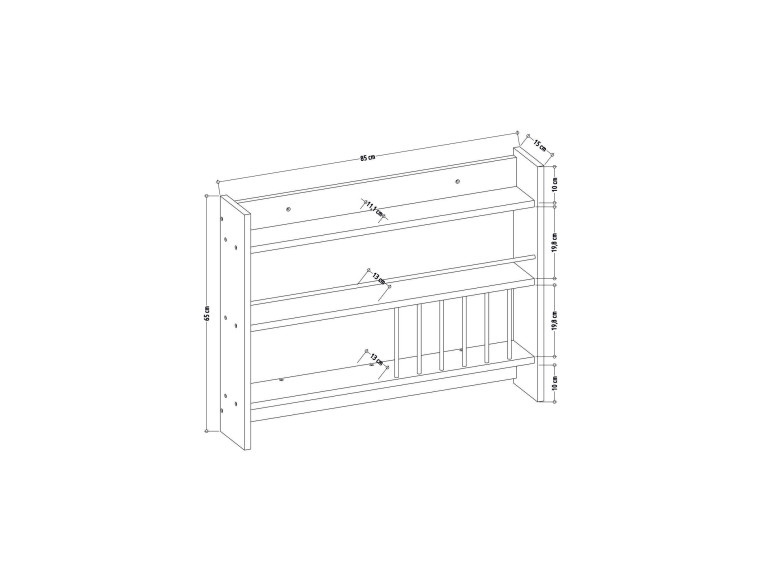 Kolin" wooden kitchen shelf - 85 x 13...