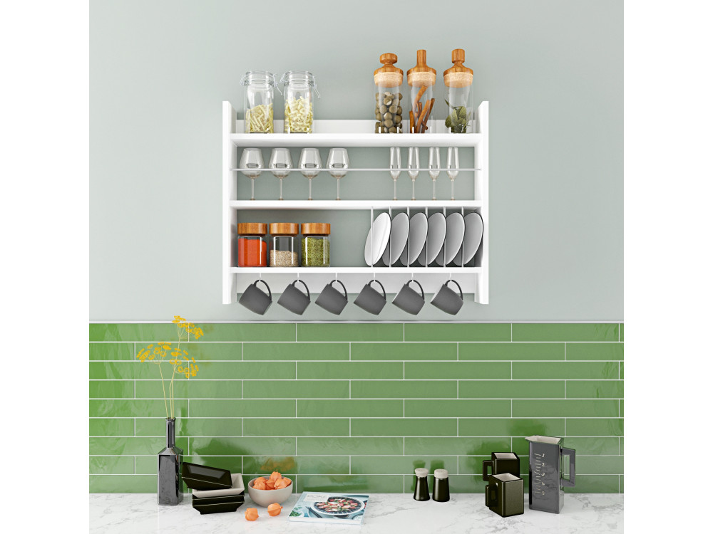 Kolin" wooden kitchen shelf - 85 x 13...