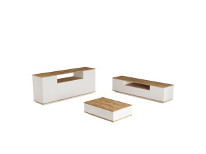 FR18" wooden lounge furniture set - 180 x 44 x 44 cm - White