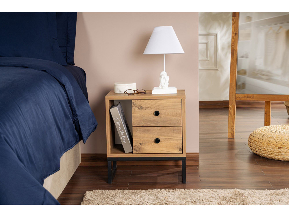 Glimmer" wooden bedside table - 45 x...
