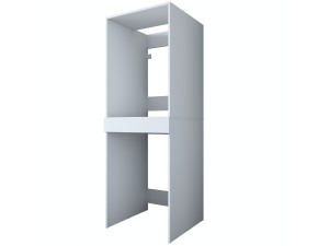 Dorma" wooden washing machine cabinet - 66 x 65 x 189 cm - White