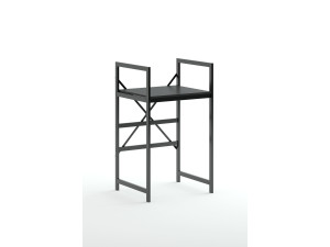 Junior" metal washing machine cabinet - 70 x 60 x 116 cm - Black