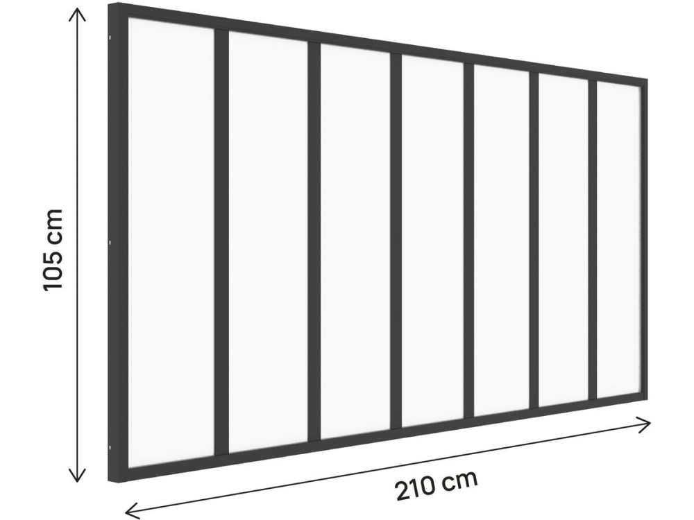 Hauteur 105 cm Largeur 210 cm