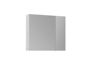 "Side 80" Bathroom Cabinet with Mirror - 79 x 16 x 66 cm - Matte White