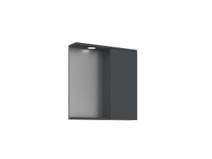 "Purus 65" Bathroom Cabinet with Mirror - 63 x 18 x 68 cm - Matte Anthracite