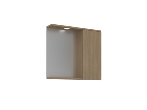 "Purus 80" Bathroom Vanity with Mirror - 75 x 18 x 68 cm - Sonomo Oak