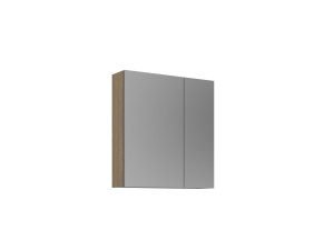 "Purus Desna 60" Bathroom Cabinet with Mirror - 60 x 16 x 66 cm - Sonomo Oak