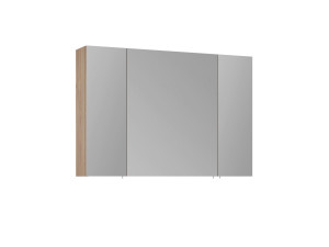 "Side 100" Bathroom Cabinet with Mirror - 100 x 16 x 66 cm - Oak