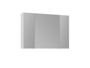 "Side 100" Bathroom Cabinet with Mirror - 100 x 16 x 66 cm - Matte White