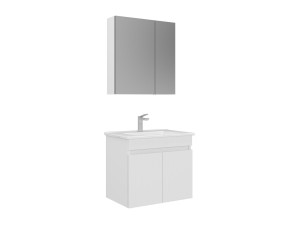 "Tivoli 65" Vanity Set with Mirror (2-Piece) - 65 x 45 x 57 cm - Matte White