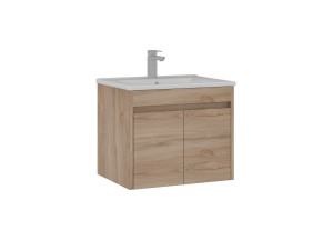 "Side 65 v2" Vanity Cabinet - 65 x 45 x 52 cm - Oak