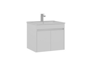 "Side 65 v2" Vanity Cabinet - 65 x 45 x 52 cm - Matte White