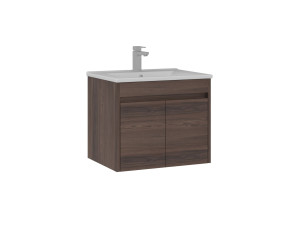 "Side 65 v2" Vanity Cabinet - 65 x 45 x 52 cm - Dark Walnut