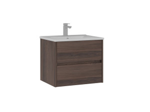 "Side 65 v2" Vanity Cabinet - 65 x 45 x 52 cm - Dark Walnut