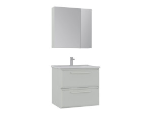"Nuvola 65 v2" Vanity Set with Mirror (2-Piece) - 65 x 50 x 62 cm - Cashmere