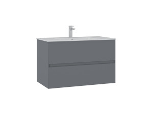 "Nest 91 v2" Vanity Cabinet - 91 x 51 x 55 cm - Matte Gray