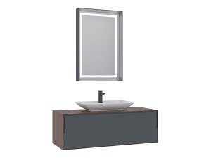 Parametre 2 120 x 50 x 40 cm Parametre 1 Noyer / Anthracite / Blanc